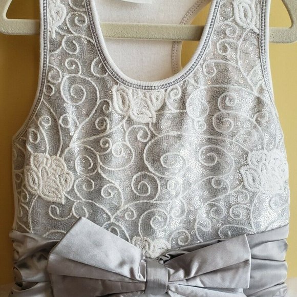 OOH LA LA COUTURE TULLE DRESS - WHITE GRAY SIZE 10 - Picture 2 of 5